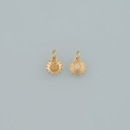 Gold Daisy Charms,18K Gold Filled Daisy Pendant,Sunflower Charm Bracelet Necklace for DIY Jewelry Making Supply