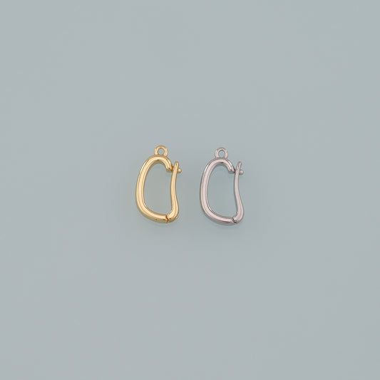 18K Gold Filled Oval Carabiner Clasp,Carabiner Lock Connector,Spring Push Gate for DIY Jewelry Finding Necklace Bracelet