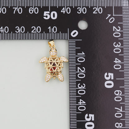 Gold Turtle Charms,18K Gold Filled Turtle Pendant,Turtle Charm Bracelet Necklace for DIY Jewelry Making Supply