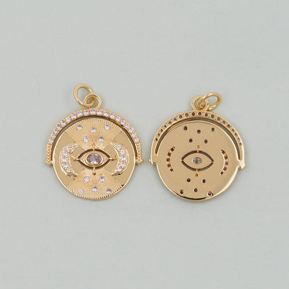 Gold Evil Eye Charms,18K Gold Filled Evil Eye Pendant,Evil Eye Charm Bracelet Necklace for DIY Jewelry Making Supply