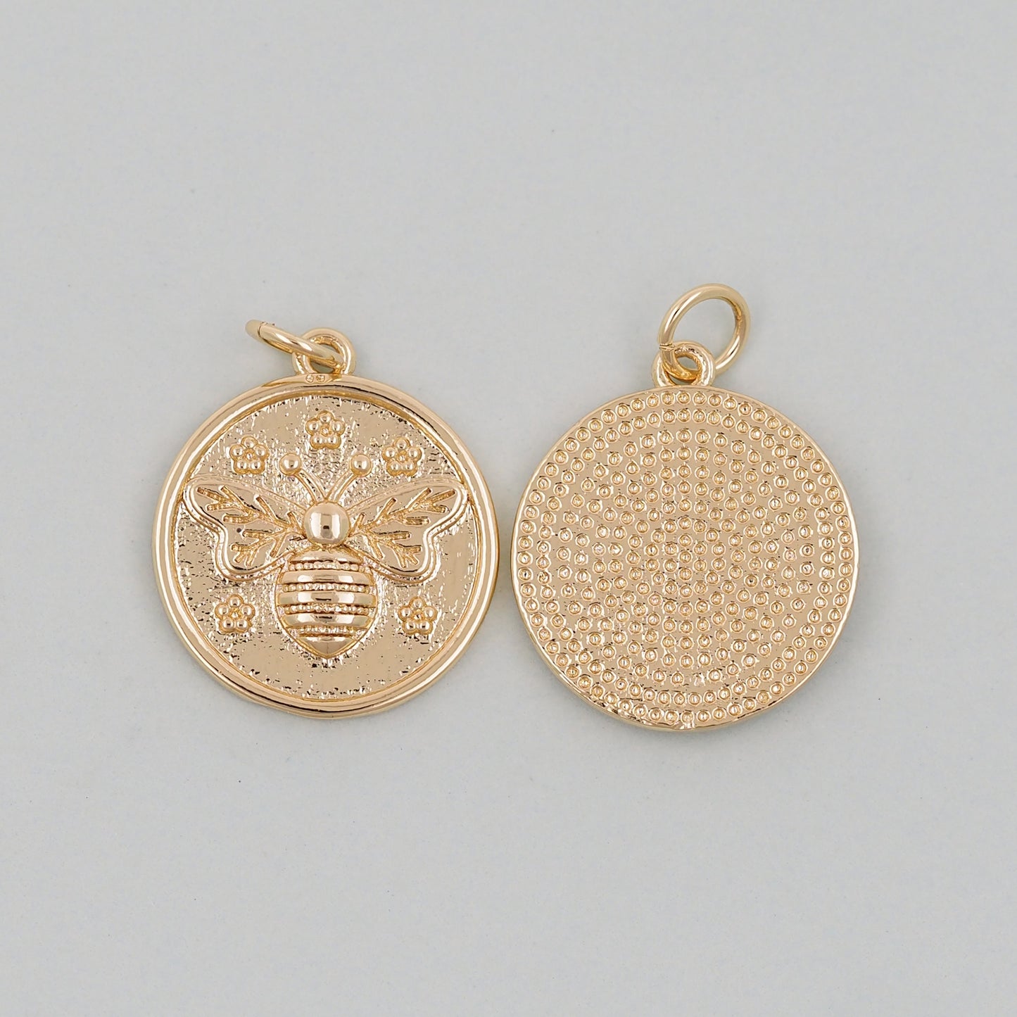 Gold Bee Charms,18K Gold Filled Bee Pendant,Bee Charm Bracelet Necklace for DIY Jewelry Making Supply