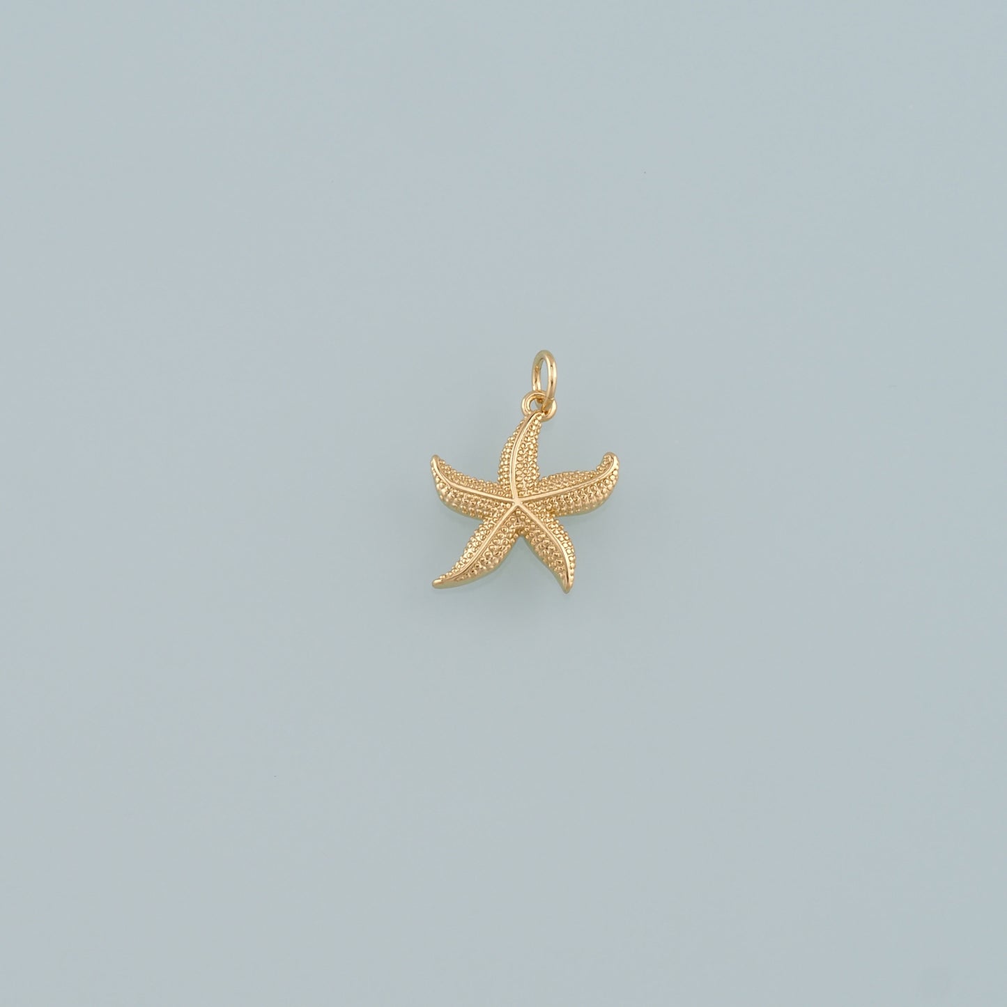 Gold Starfish Charms,18K Gold Filled Sea Star Pendant,Starfish Charm Bracelet Necklace for DIY Jewelry Making Supply
