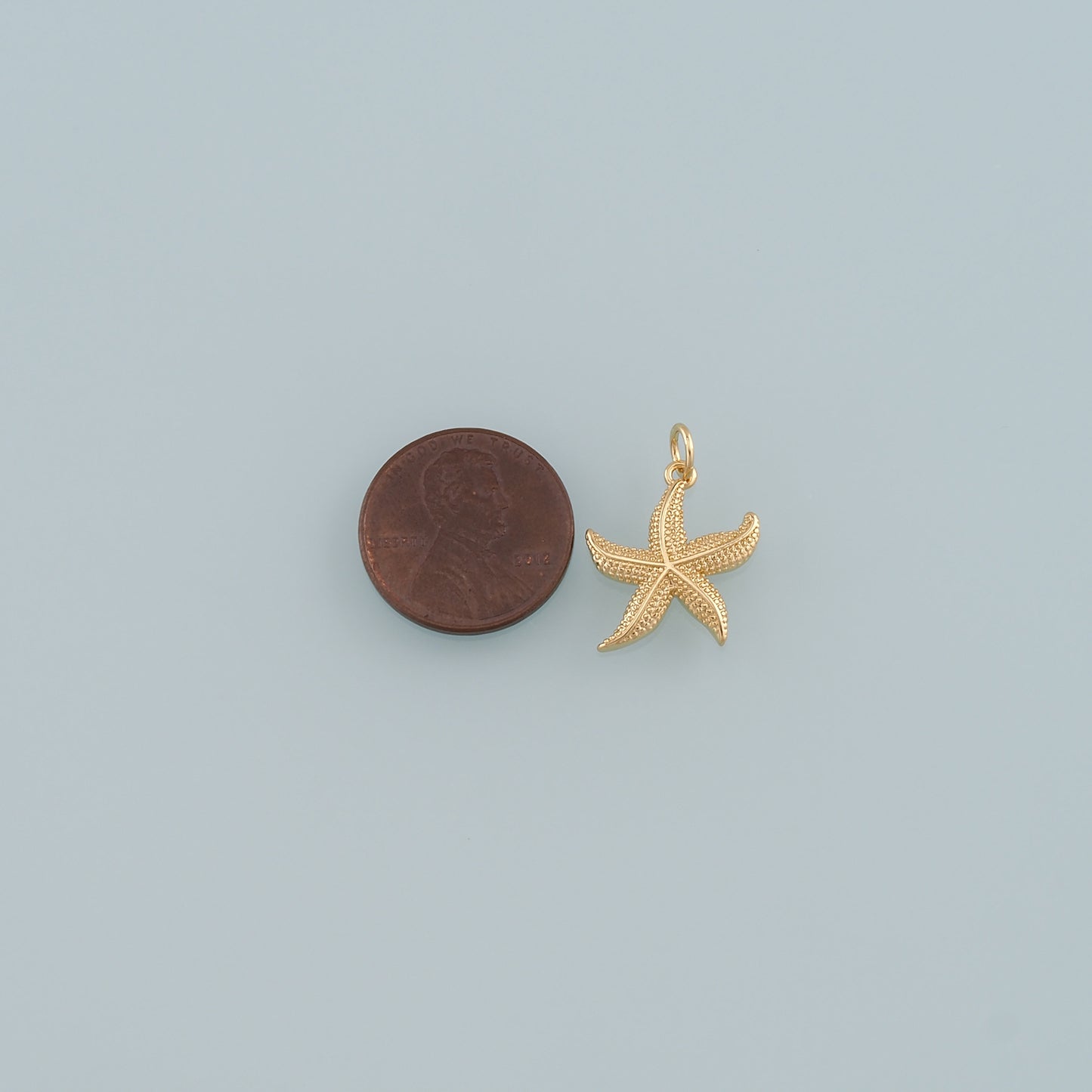 Gold Starfish Charms,18K Gold Filled Sea Star Pendant,Starfish Charm Bracelet Necklace for DIY Jewelry Making Supply