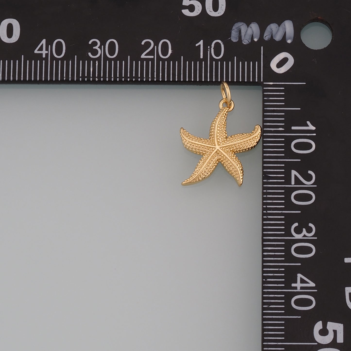 Gold Starfish Charms,18K Gold Filled Sea Star Pendant,Starfish Charm Bracelet Necklace for DIY Jewelry Making Supply