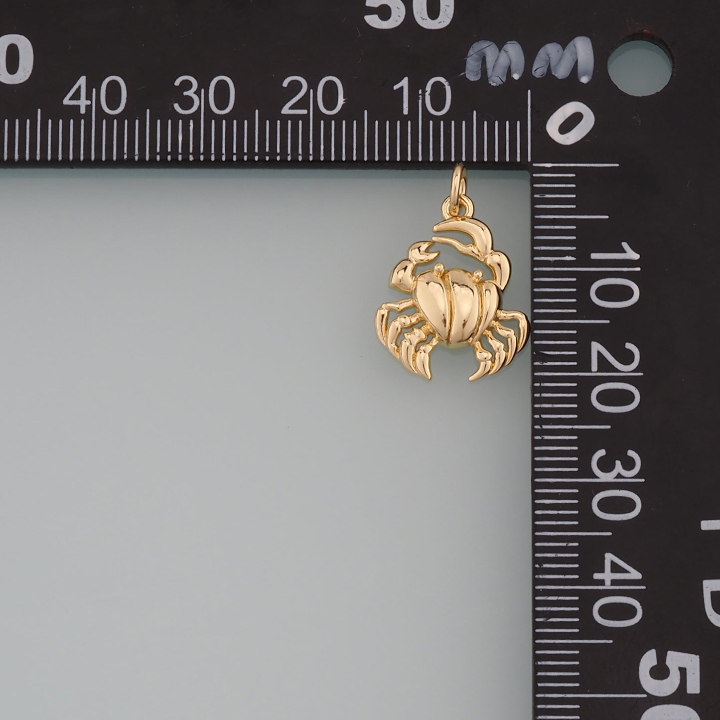 Gold Marine Life Charms,18K Gold Filled Crab Pendant,Crab Charms Bracelet Necklace for DIY Jewelry Making Supply