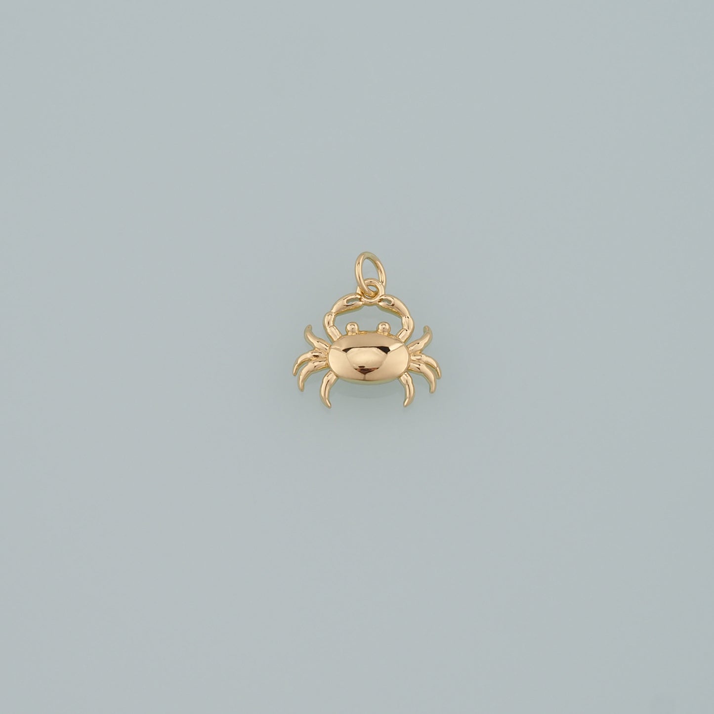 Gold Marine Life Charms,18K Gold Filled Crab Pendant,Crab Charms Bracelet Necklace for DIY Jewelry Making Supply