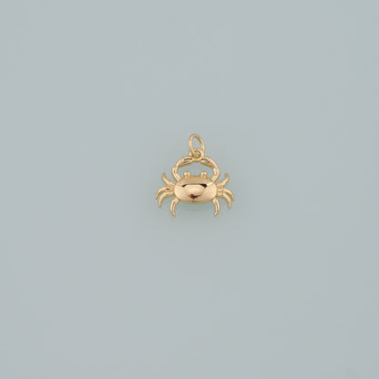 Gold Marine Life Charms,18K Gold Filled Crab Pendant,Crab Charms Bracelet Necklace for DIY Jewelry Making Supply