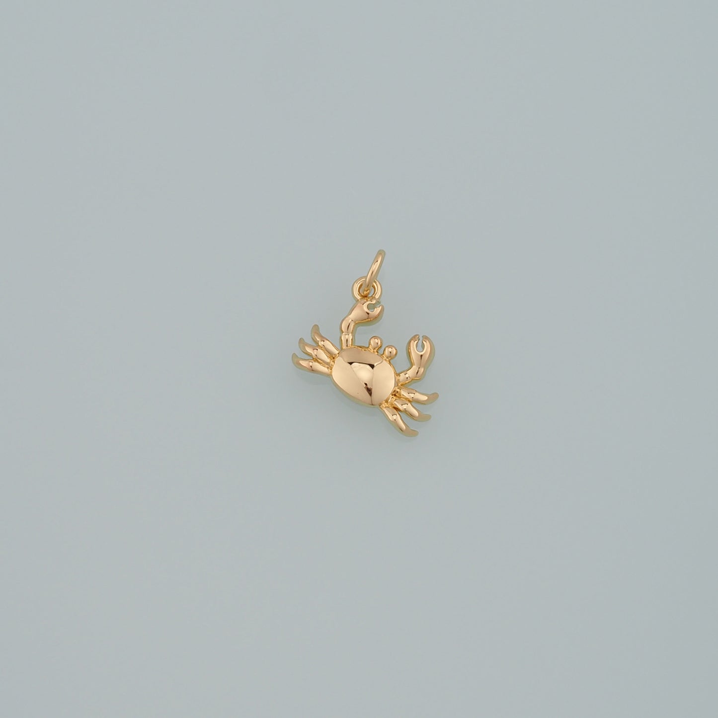 Gold Marine Life Charms,18K Gold Filled Crab Pendant,Crab Charms Bracelet Necklace for DIY Jewelry Making Supply
