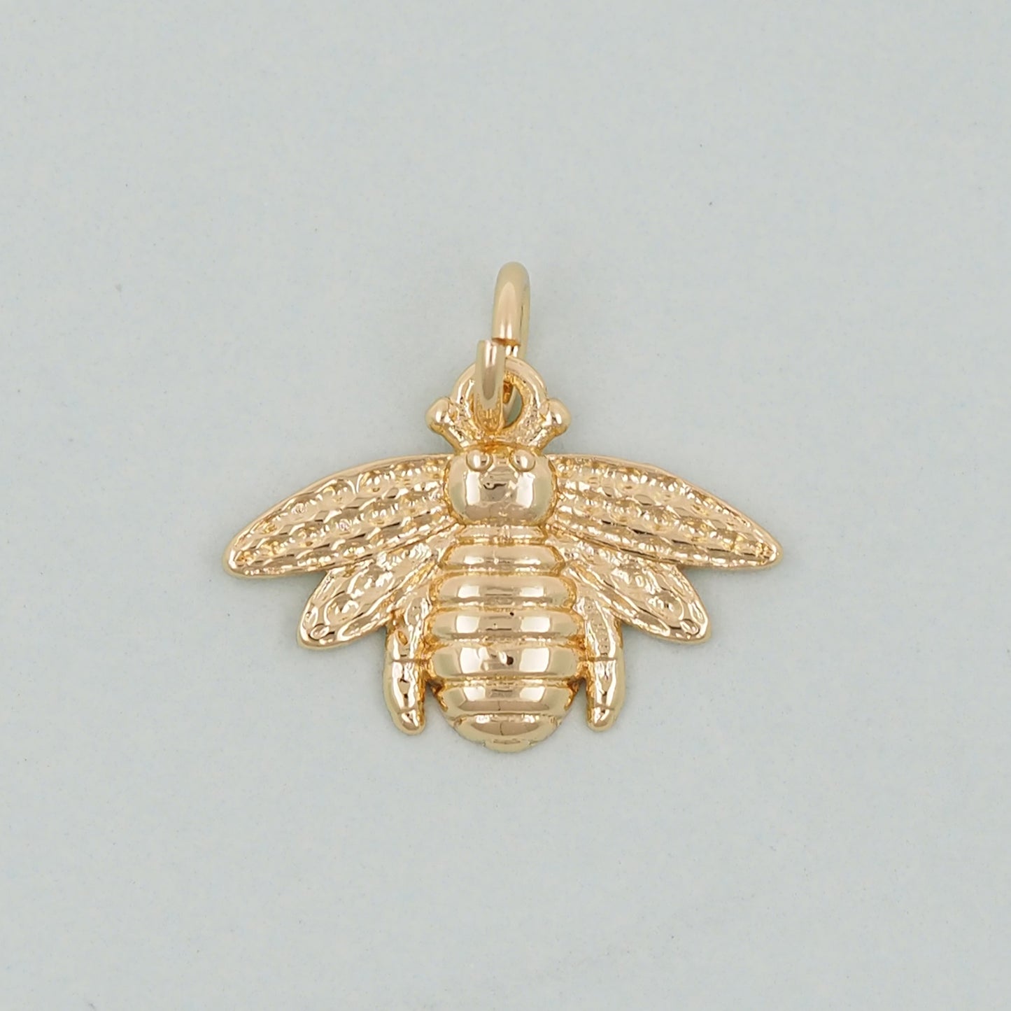 Gold Bee Charms,18K Gold Filled Coin Bee Pendant,Bee Charm Bracelet Necklace for DIY Jewelry Making Supply