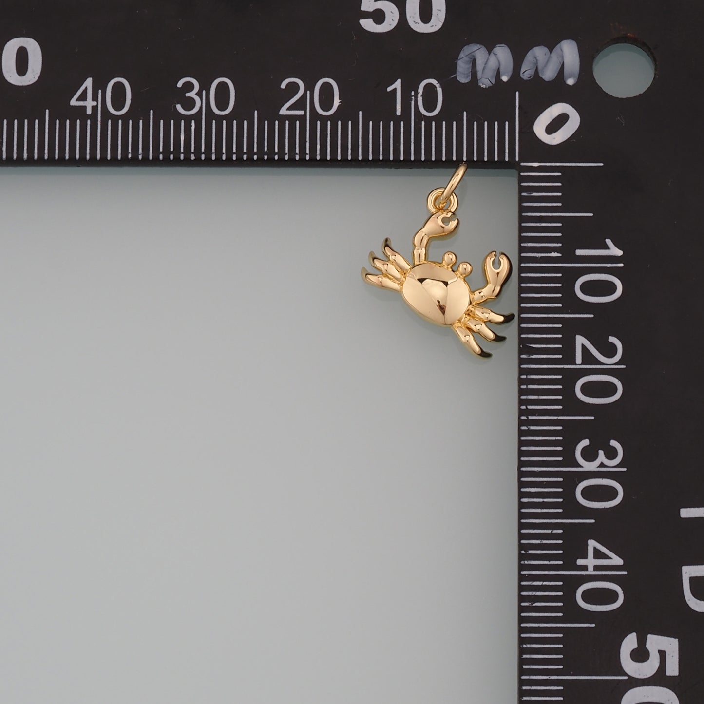 Gold Marine Life Charms,18K Gold Filled Crab Pendant,Crab Charms Bracelet Necklace for DIY Jewelry Making Supply