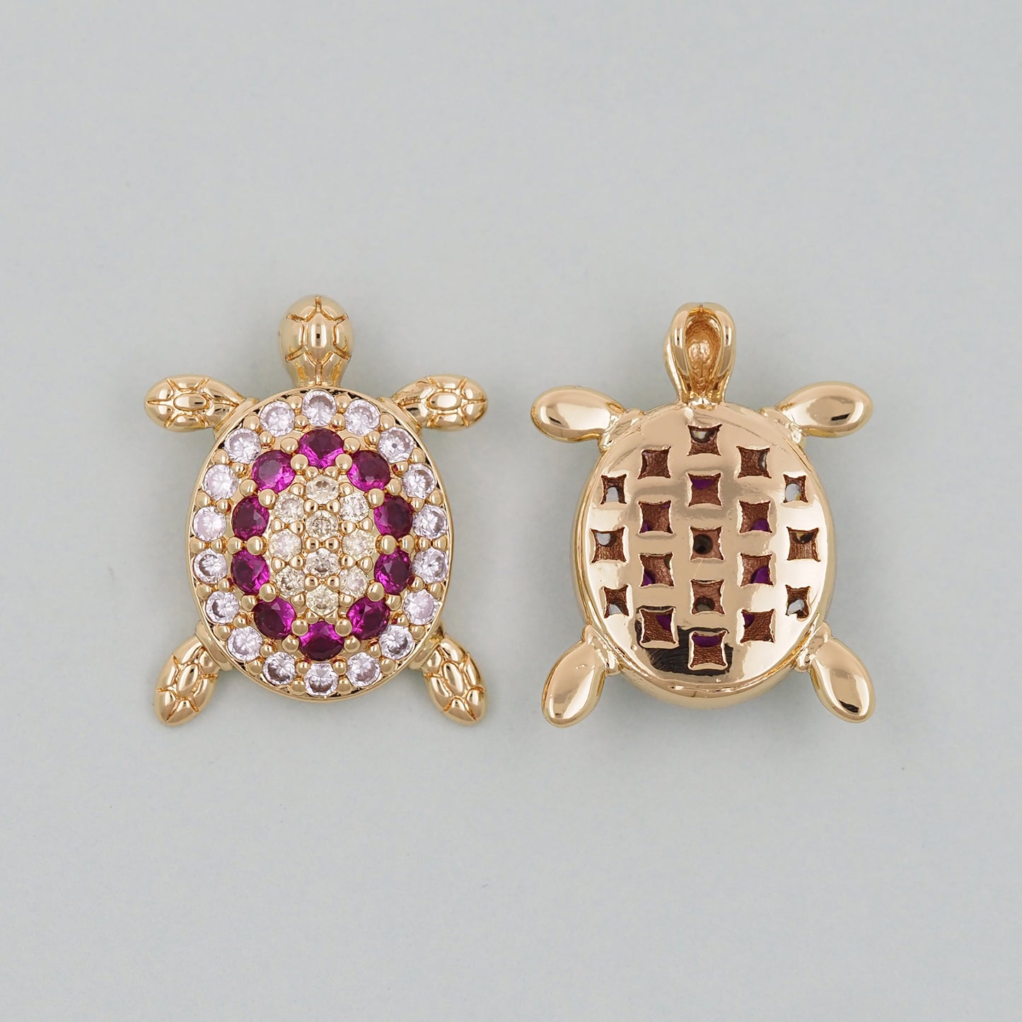 Gold Turtle Charms,18K Gold Filled turtle Pendant,turtle Charm Bracelet Necklace for DIY Jewelry Making Supply