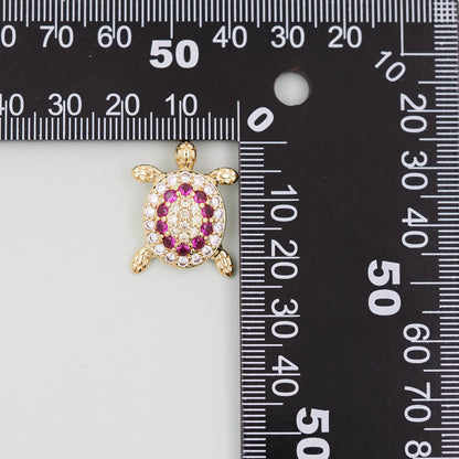 Gold Turtle Charms,18K Gold Filled turtle Pendant,turtle Charm Bracelet Necklace for DIY Jewelry Making Supply