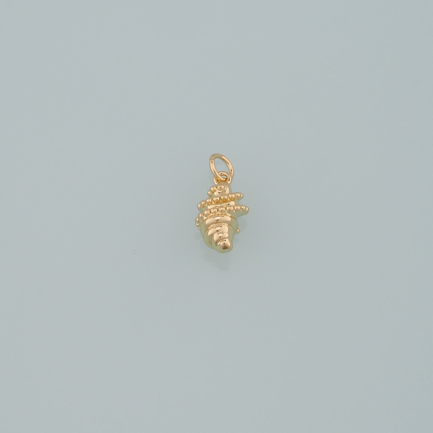 18K Gold Filled Croissant Pendant,Dainty Croissant Charm Bracelet Necklace for DIY Jewelry Making Supply
