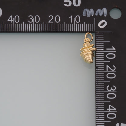 18K Gold Filled Croissant Pendant,Dainty Croissant Charm Bracelet Necklace for DIY Jewelry Making Supply