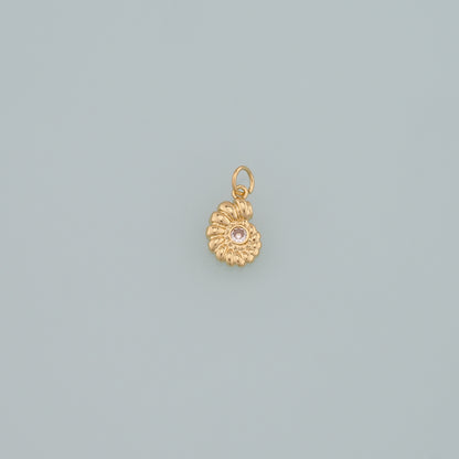 Gold Shell Charms,18K Gold Filled Conch Pendant,Conch Shell Charm Bracelet Necklace for DIY Jewelry Making Supply