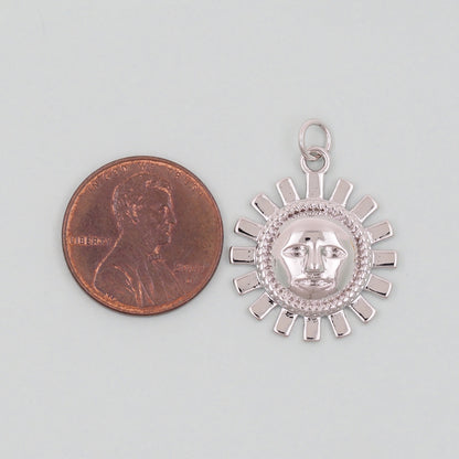 Gold Sun Charms,18K Gold Filled Sun Pendant,celestial Charm Bracelet Necklace for DIY Jewelry Making Supply
