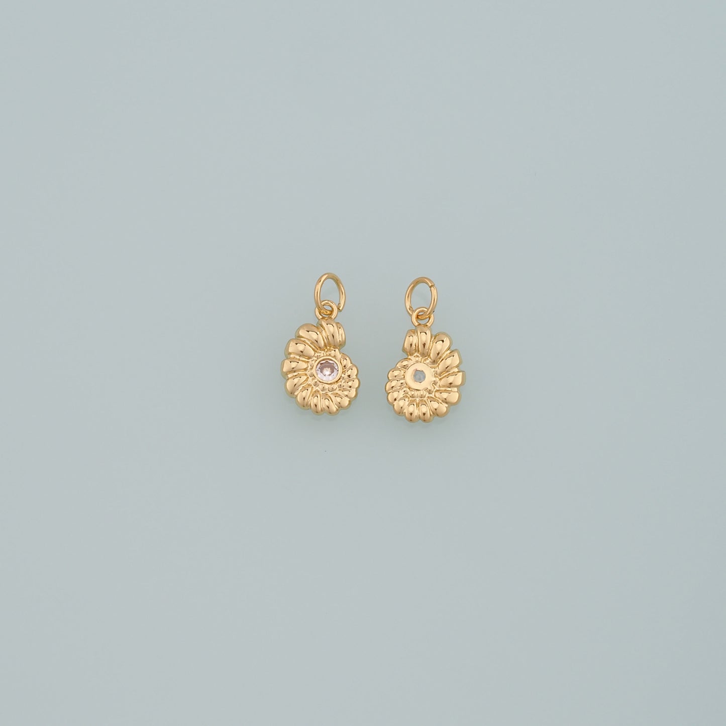 Gold Shell Charms,18K Gold Filled Conch Pendant,Conch Shell Charm Bracelet Necklace for DIY Jewelry Making Supply