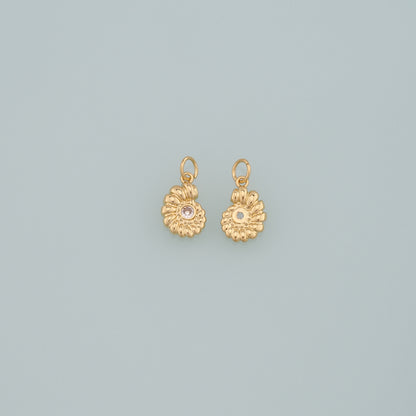 Gold Shell Charms,18K Gold Filled Conch Pendant,Conch Shell Charm Bracelet Necklace for DIY Jewelry Making Supply