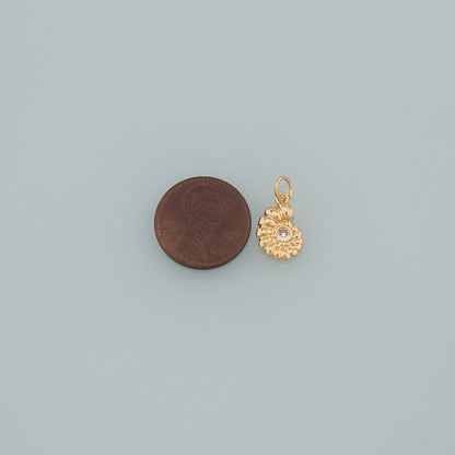 Gold Shell Charms,18K Gold Filled Conch Pendant,Conch Shell Charm Bracelet Necklace for DIY Jewelry Making Supply