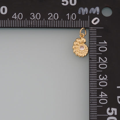 Gold Shell Charms,18K Gold Filled Conch Pendant,Conch Shell Charm Bracelet Necklace for DIY Jewelry Making Supply