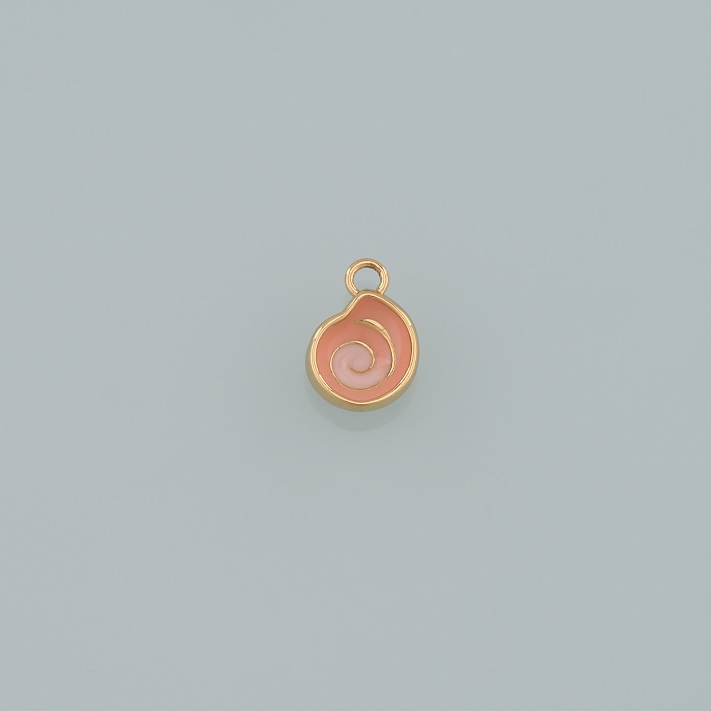 Gold Shell Charms,18K Gold Filled Conch Pendant,Enamel Conch Shell Charm Bracelet Necklace for DIY Jewelry Making Supply