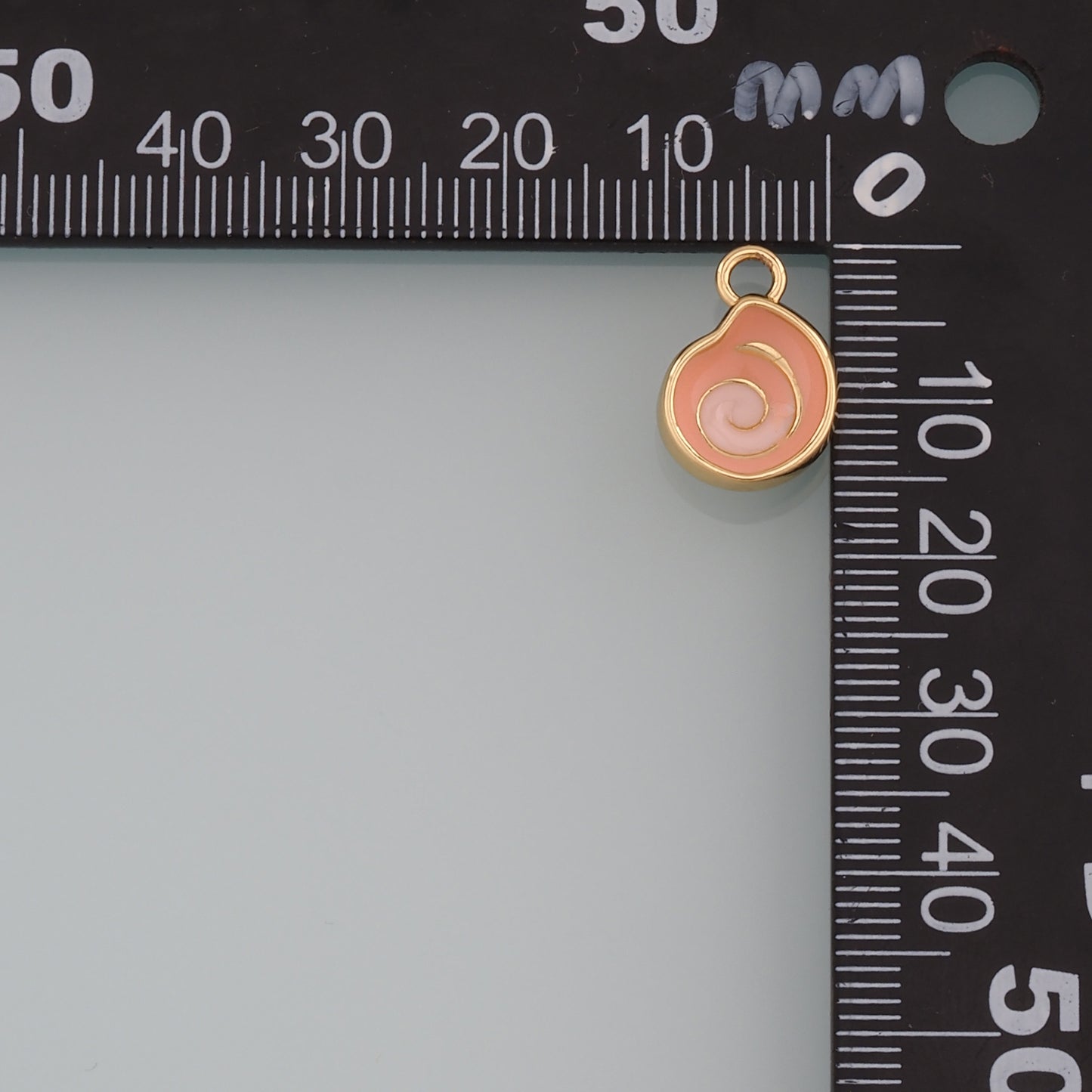 Gold Shell Charms,18K Gold Filled Conch Pendant,Enamel Conch Shell Charm Bracelet Necklace for DIY Jewelry Making Supply