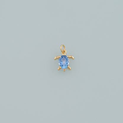 Gold Turtle Charms,18K Gold Filled Turtle Pendant,CZ Micro Pave Turtle Charm Bracelet Necklace for DIY Jewelry Making Supply