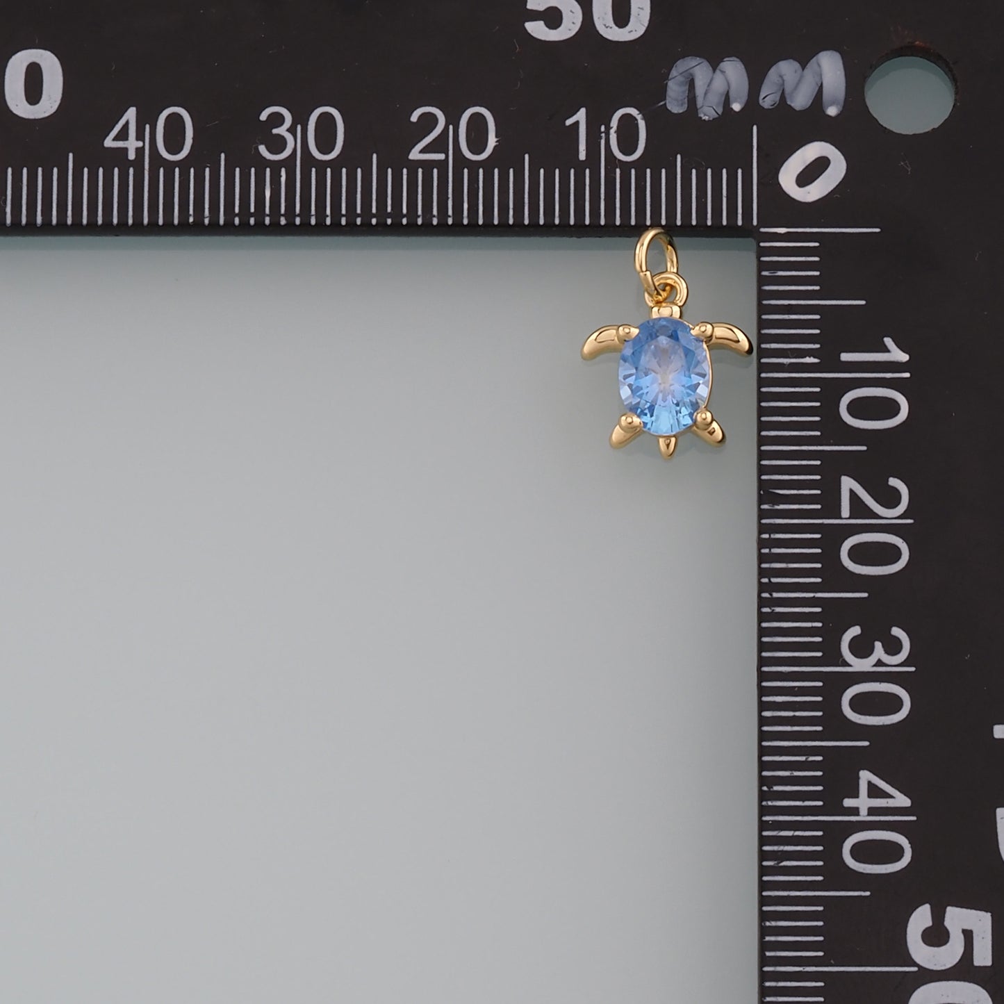 Gold Turtle Charms,18K Gold Filled Turtle Pendant,CZ Micro Pave Turtle Charm Bracelet Necklace for DIY Jewelry Making Supply