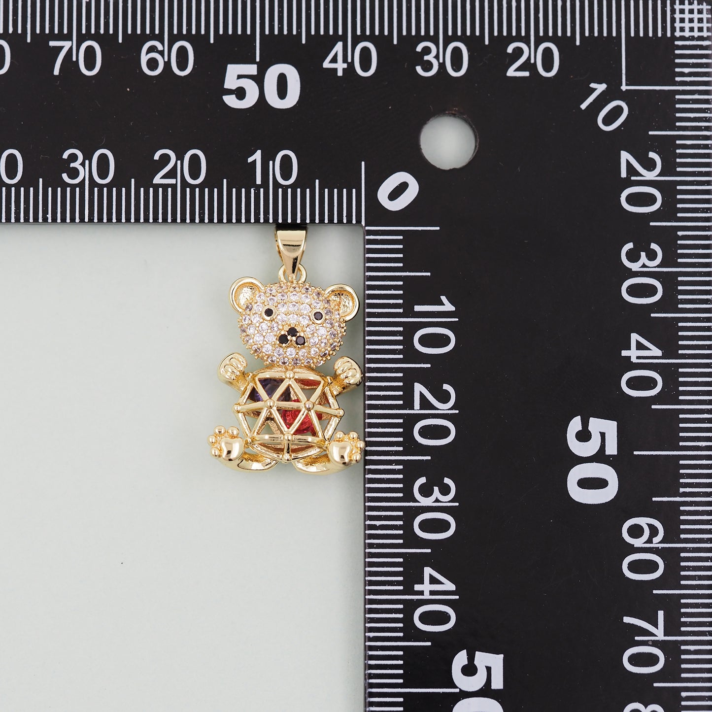 Gold Bear Charms,18K Gold Filled Bear Pendant,cute Bear Charm Bracelet Necklace for DIY Jewelry Making Supply