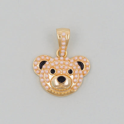 Gold Bear Charms,18K Gold Filled Bear Pendant,cute Bear Charm Bracelet Necklace for DIY Jewelry Making Supply
