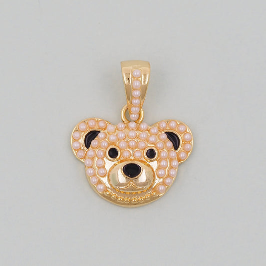 Gold Bear Charms,18K Gold Filled Bear Pendant,cute Bear Charm Bracelet Necklace for DIY Jewelry Making Supply