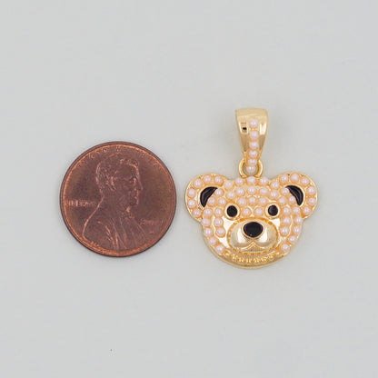 Gold Bear Charms,18K Gold Filled Bear Pendant,cute Bear Charm Bracelet Necklace for DIY Jewelry Making Supply