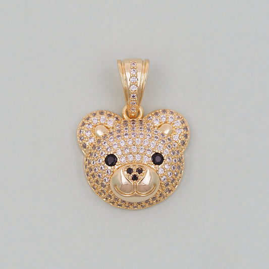 Gold Bear Charms,18K Gold Filled Bear Pendant,cute Bear Charm Bracelet Necklace for DIY Jewelry Making Supply