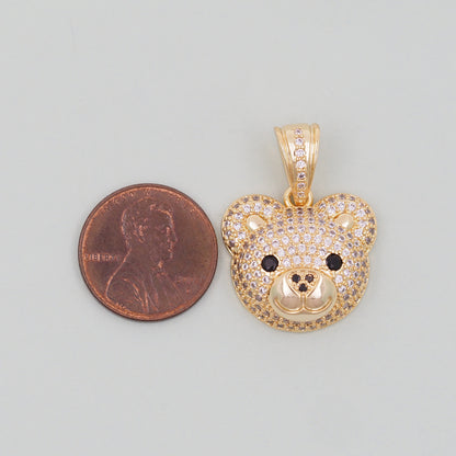 Gold Bear Charms,18K Gold Filled Bear Pendant,cute Bear Charm Bracelet Necklace for DIY Jewelry Making Supply