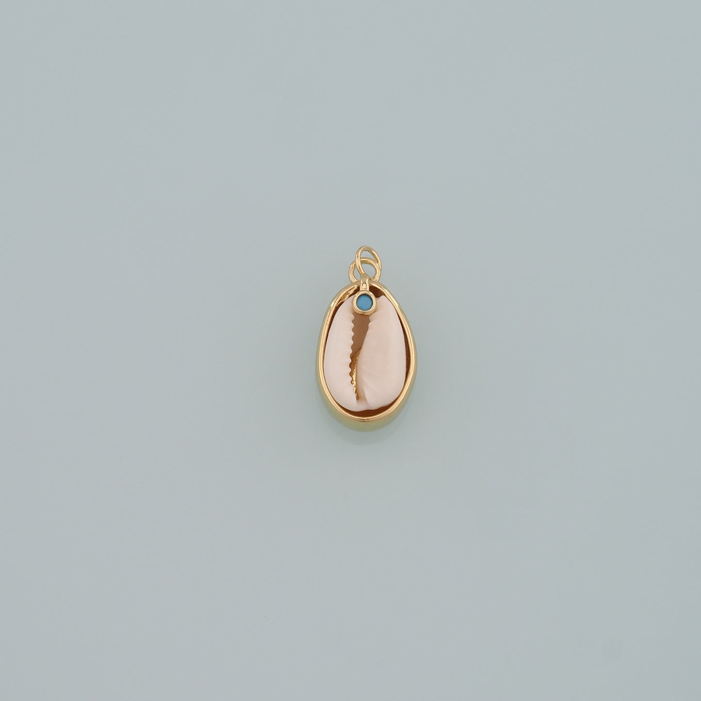 Gold Ocean Charms,18K Gold Filled Cowrie Shell Pendant,Conch Shell Charm Bracelet Necklace for DIY Jewelry Making Supply