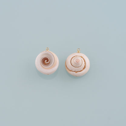 Gold Shell Charms,18K Gold Filled Conch Pendant,Conch Shell Charm Bracelet Necklace for DIY Jewelry Making Supply