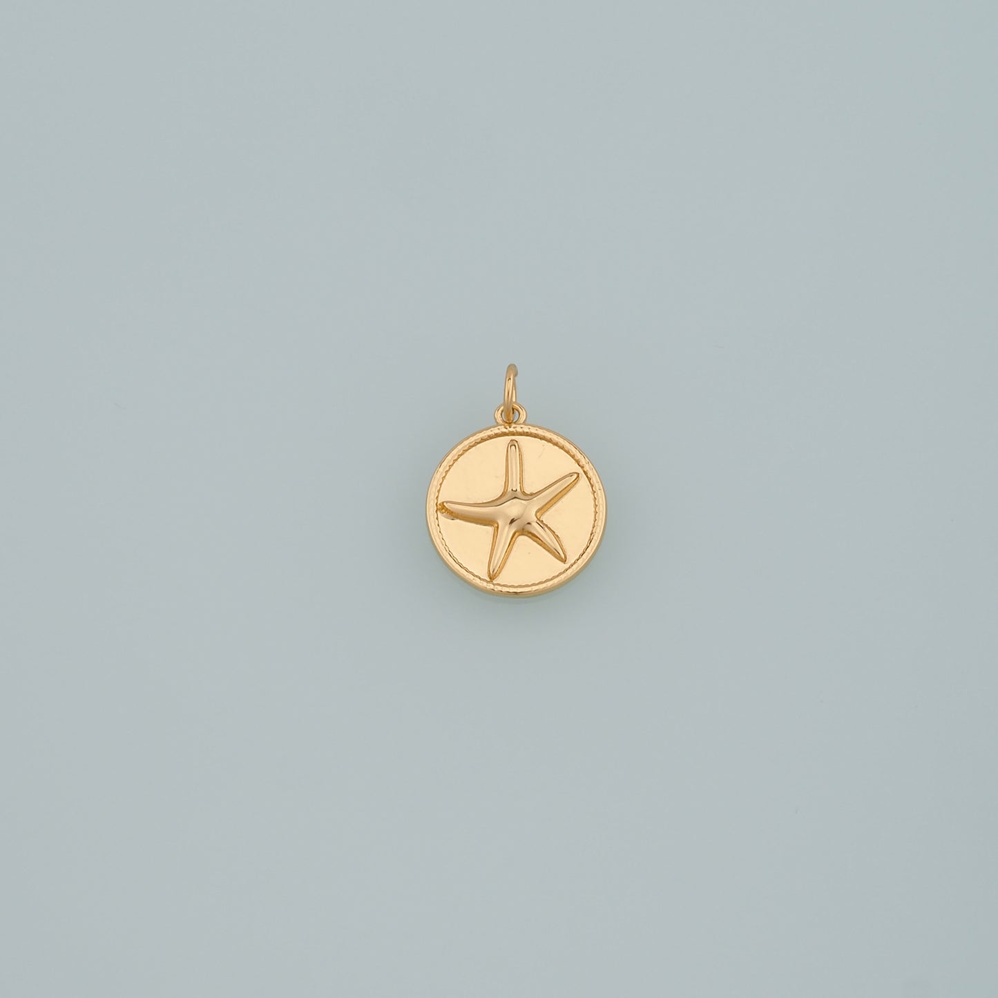 Gold Starfish Charms,18K Gold Filled Sea Star Pendant,Starfish Charm Bracelet Necklace for DIY Jewelry Making Supply