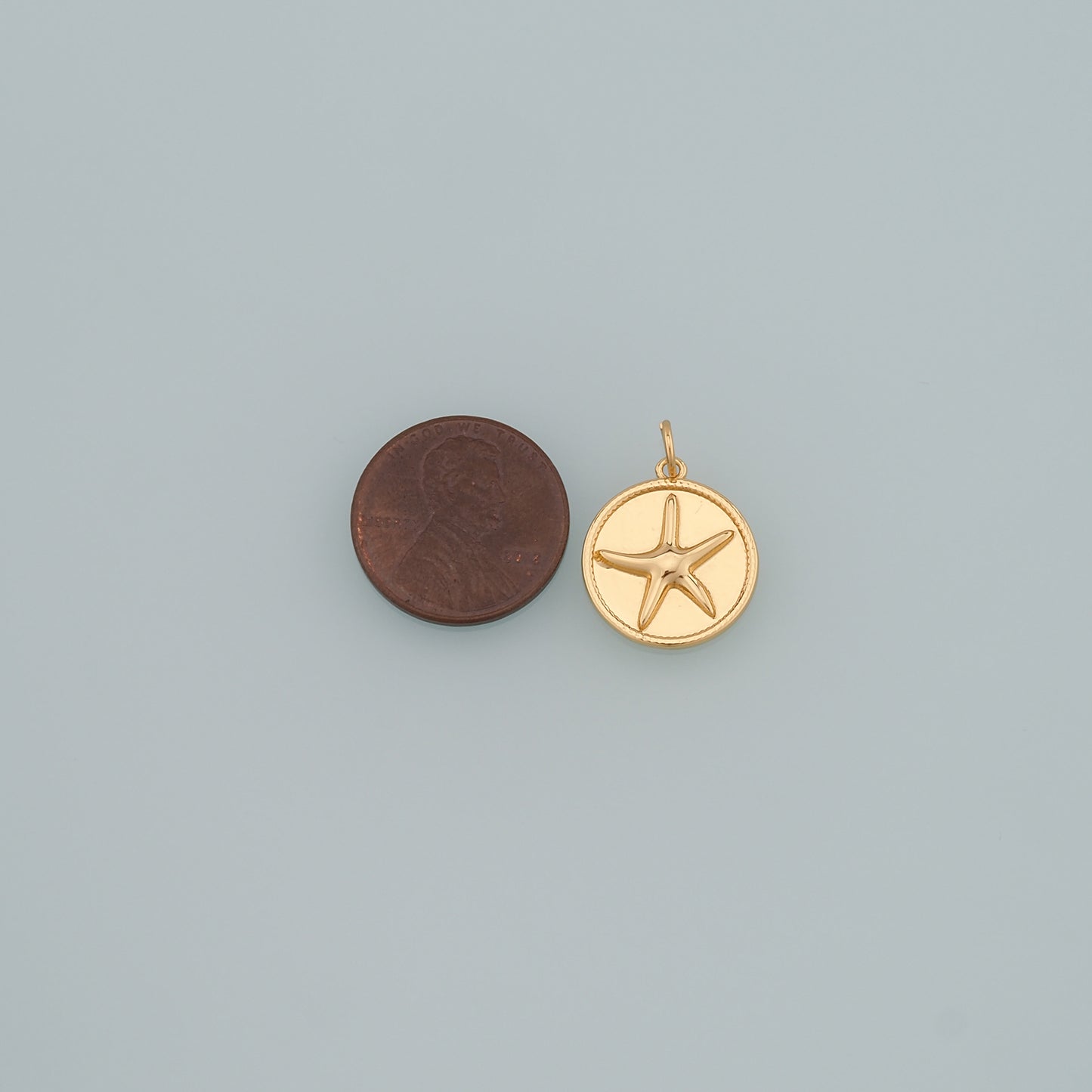 Gold Starfish Charms,18K Gold Filled Sea Star Pendant,Starfish Charm Bracelet Necklace for DIY Jewelry Making Supply