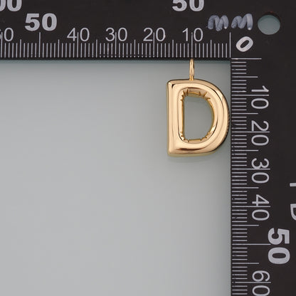 Gold letter Charms,18K Gold Filled letter Pendant,Initial Charm Bracelet Necklace for DIY Jewelry Making Supply