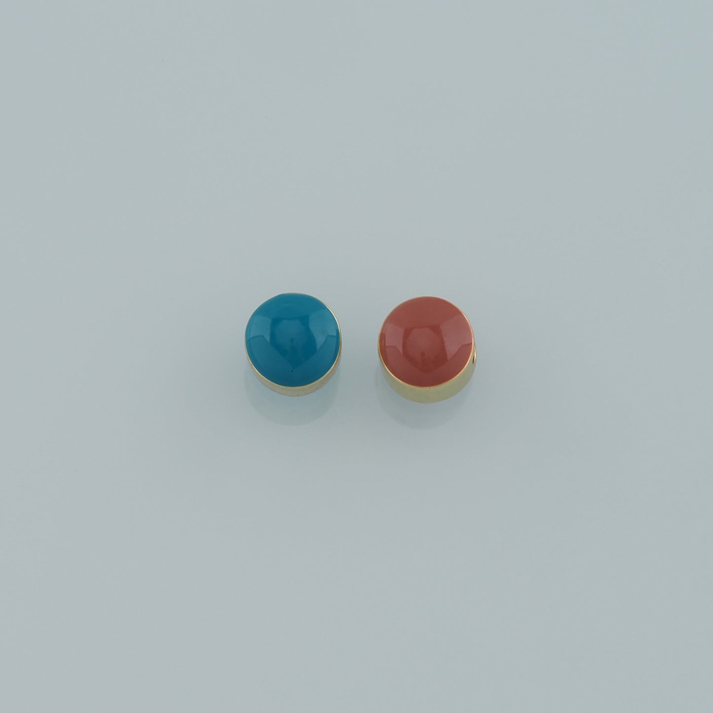 Gold Round Beads Charms,18K Gold Filled Enamel Round Flat Spacer beads Bracelet Necklace for DIY Jewelry Making Supply