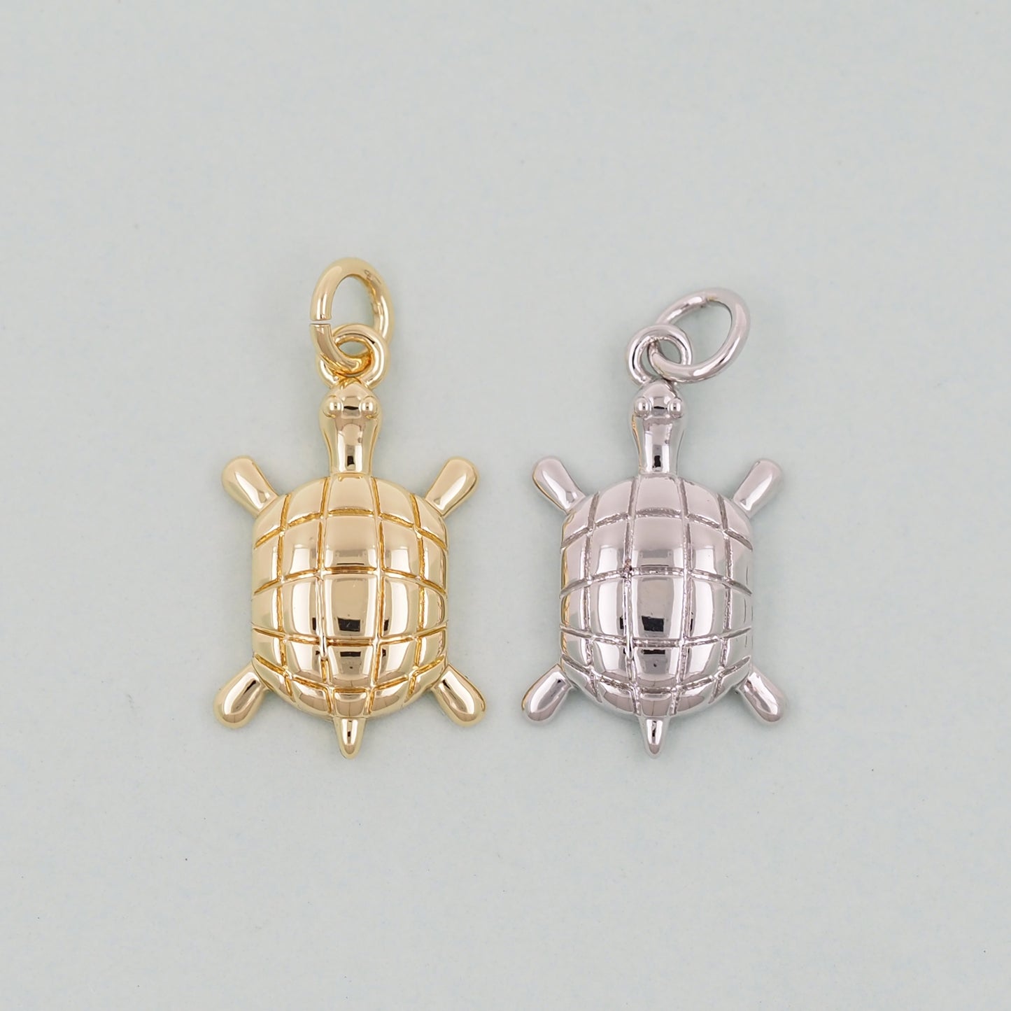Gold Turtle Charms,18K Gold Filled Turtle Pendant,Turtle Charm Bracelet Necklace for DIY Jewelry Making Supply