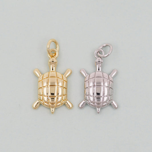 Gold Turtle Charms,18K Gold Filled Turtle Pendant,Turtle Charm Bracelet Necklace for DIY Jewelry Making Supply