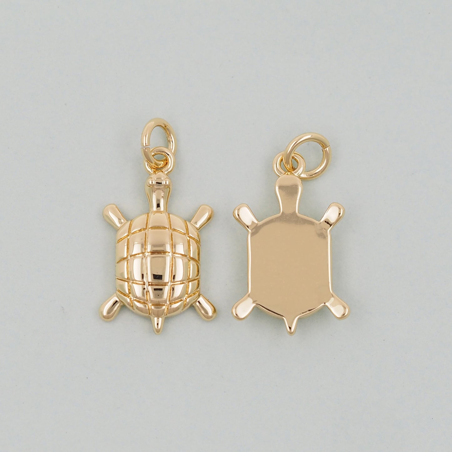 Gold Turtle Charms,18K Gold Filled Turtle Pendant,Turtle Charm Bracelet Necklace for DIY Jewelry Making Supply