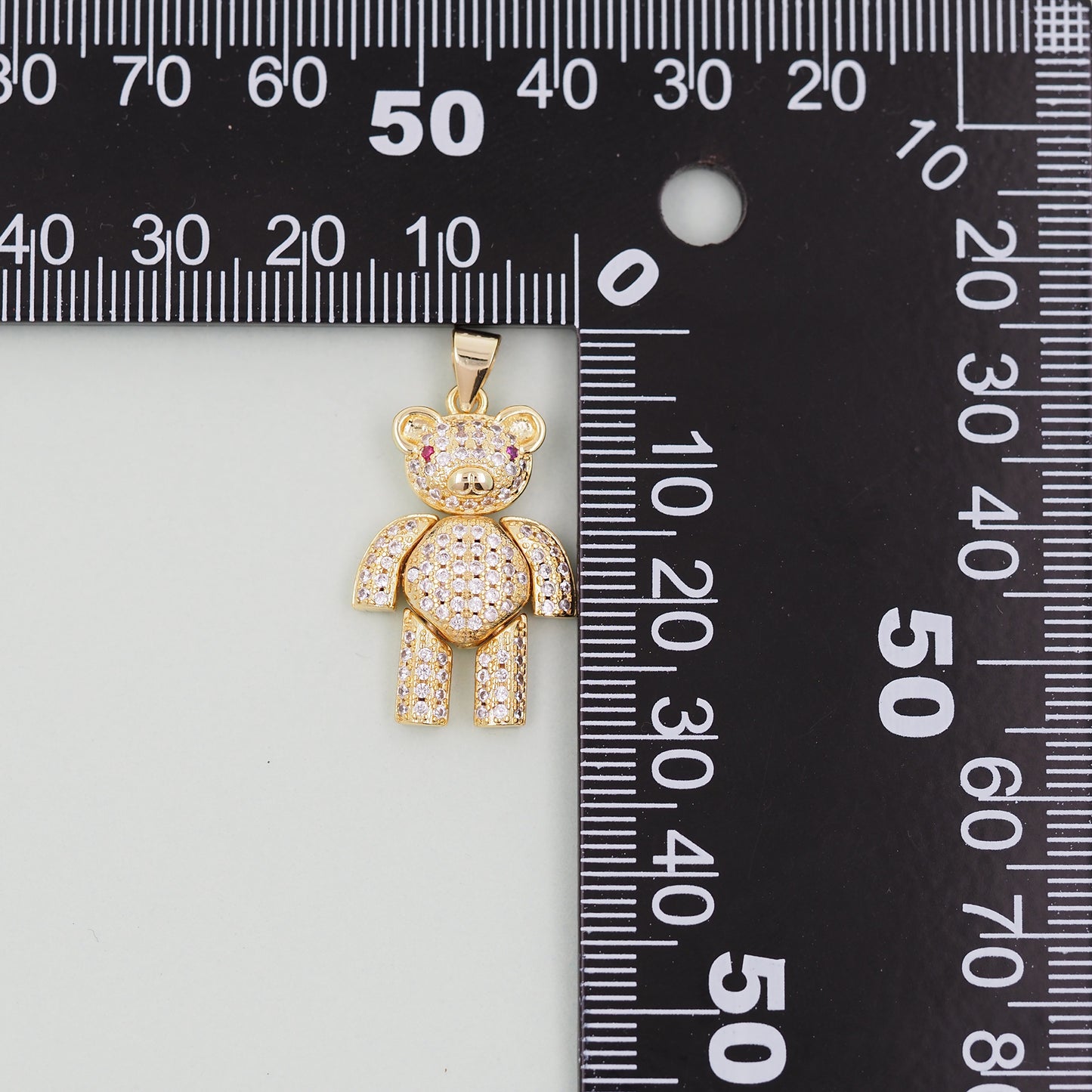 Gold Bear Charms,18K Gold Filled Bear Pendant,cute Bear Charm Bracelet Necklace for DIY Jewelry Making Supply