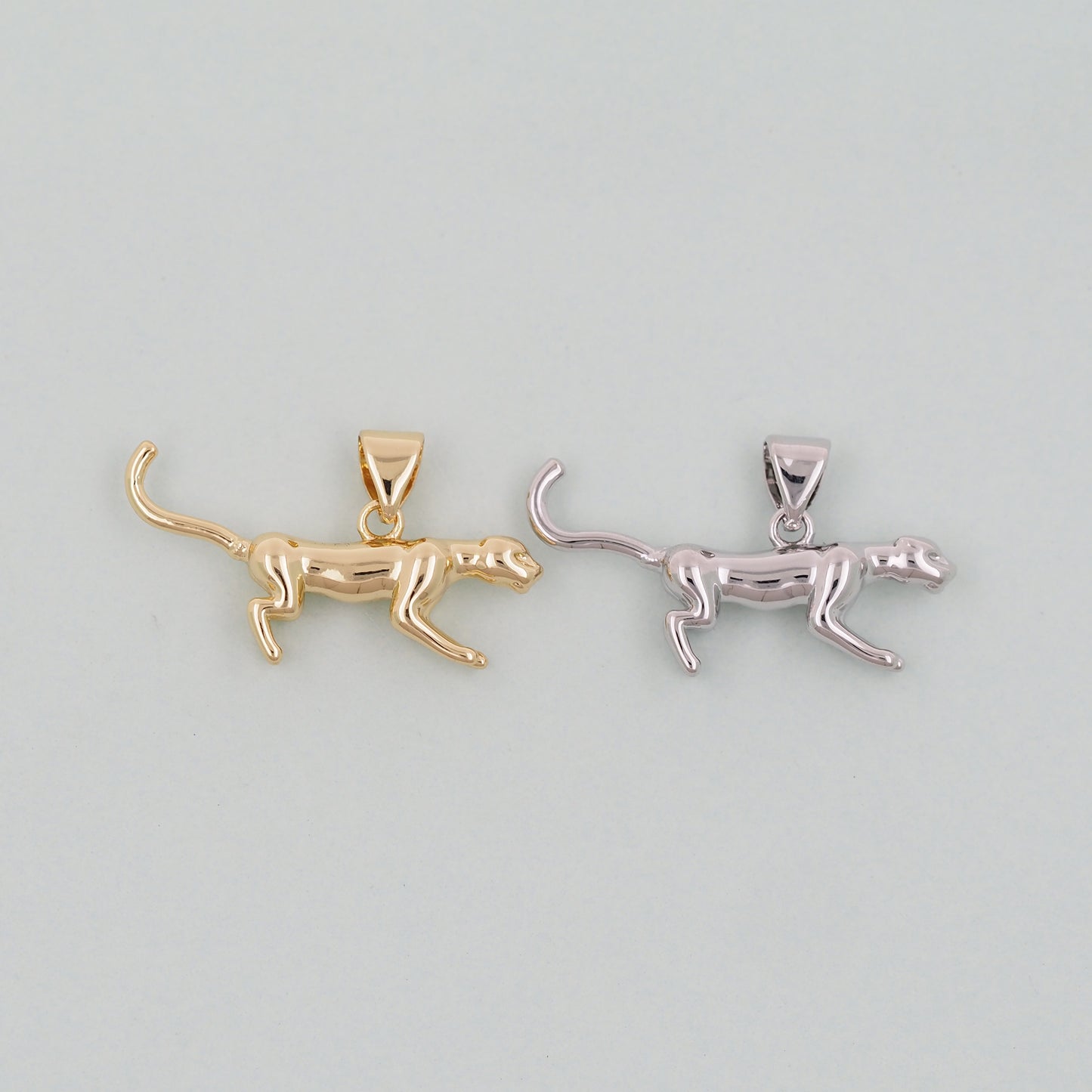 Gold leopard Charms,18K Gold Filled leopard Pendant,leopard Charm Bracelet Necklace for DIY Jewelry Making Supply