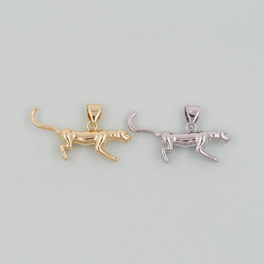 Gold leopard Charms,18K Gold Filled leopard Pendant,leopard Charm Bracelet Necklace for DIY Jewelry Making Supply