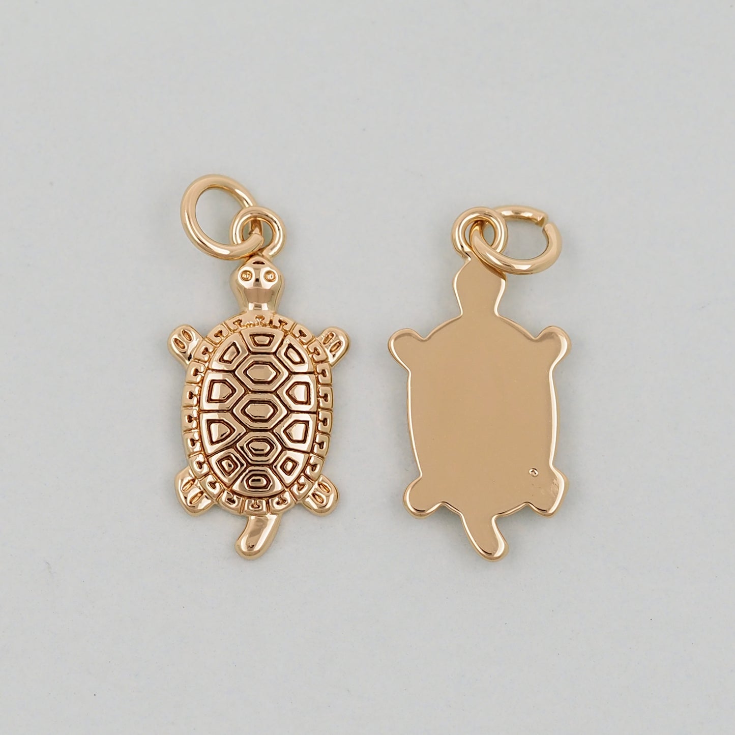Gold Turtle Charms,18K Gold Filled Turtle Pendant,Turtle Charm Bracelet Necklace for DIY Jewelry Making Supply