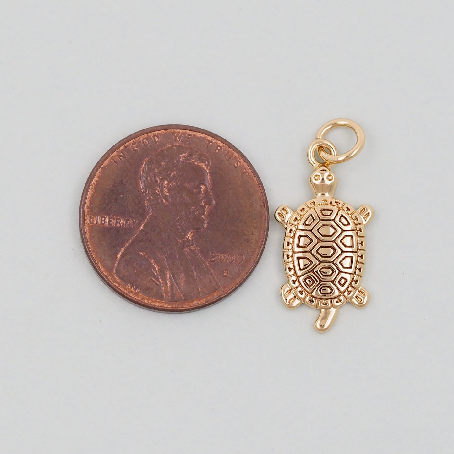 Gold Turtle Charms,18K Gold Filled Turtle Pendant,Turtle Charm Bracelet Necklace for DIY Jewelry Making Supply