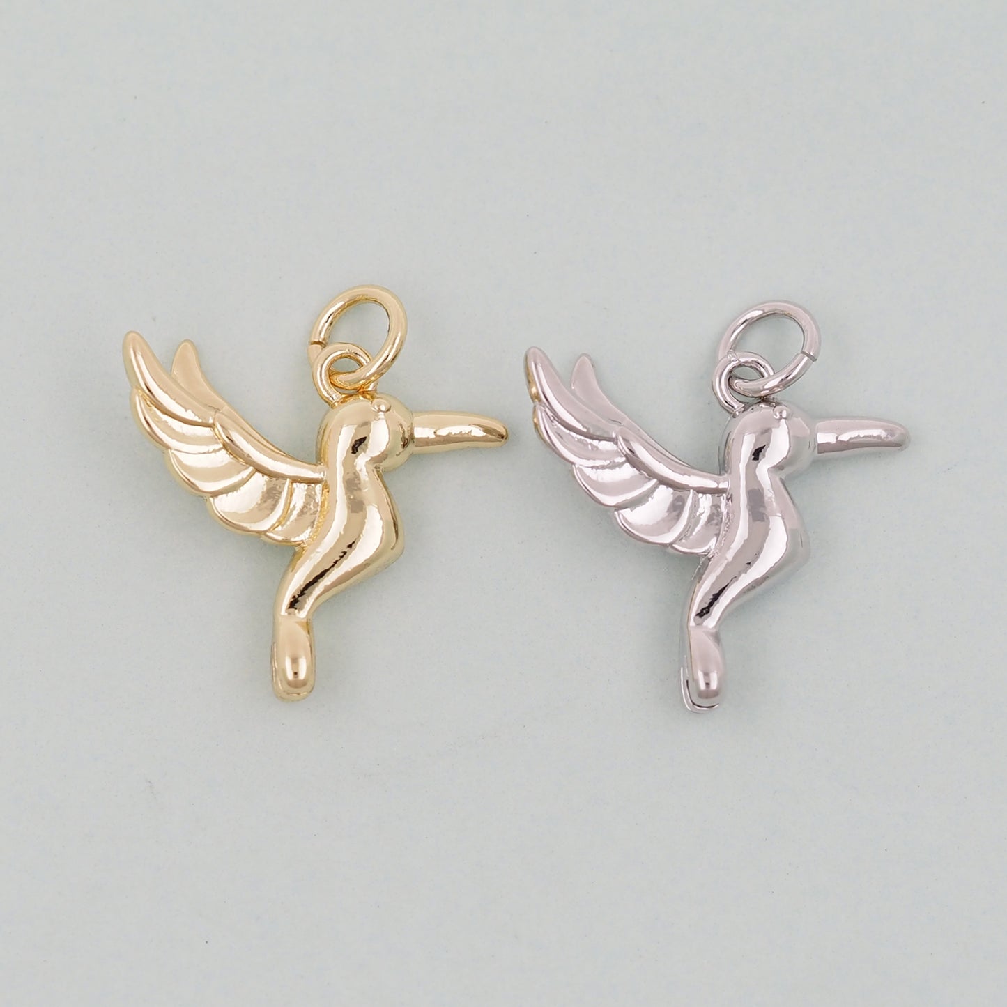 Gold Bird Charms,18K Gold Filled Bird Pendant,Silver Bird Charm Bracelet Necklace for DIY Jewelry Making Supply