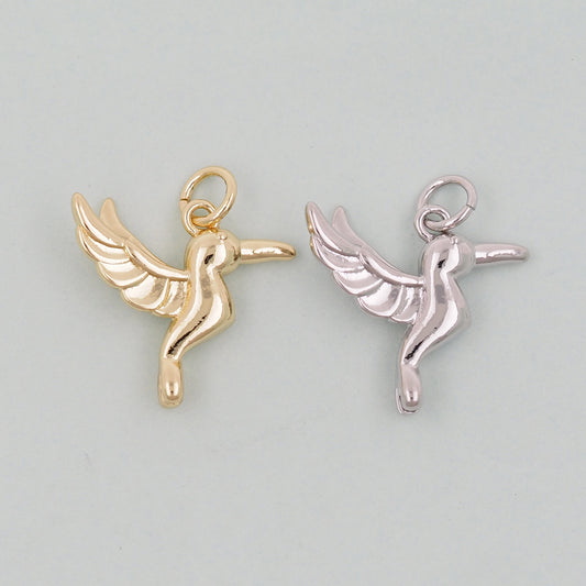 Gold Bird Charms,18K Gold Filled Bird Pendant,Silver Bird Charm Bracelet Necklace for DIY Jewelry Making Supply